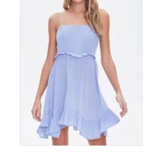Forever 21 Ruffle Trim Dress in dusty blue.